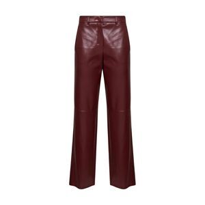Max Mara S Women Burgundy Smmsospiro Straight-Leg Trousers